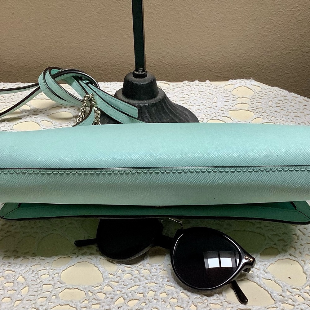 KATE SPADE Small Madison Adjustable Crossbody / Satchel Bag Tiffany Blue - Picture 9 of 15